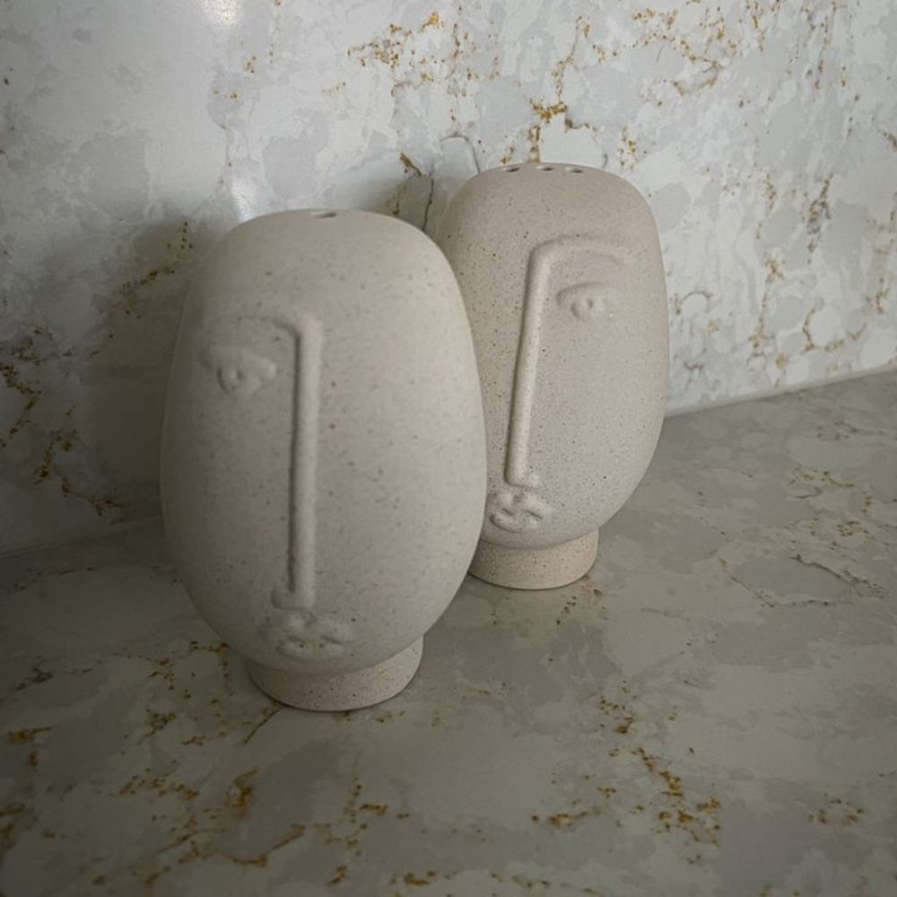 ISO: H&M Home Abstract Face Salt and Pepper Shakers